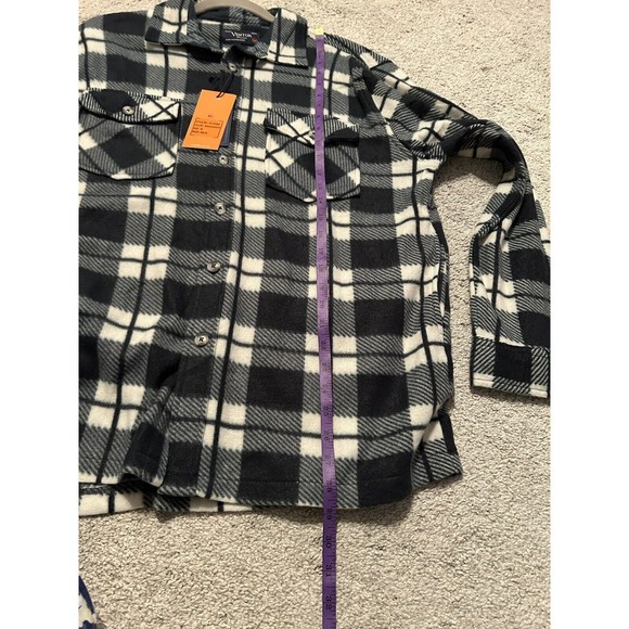 NEW Trademark Visitor Premium Men's Plaid Button Down Fleece Jacket Size M - Picture 4 of 5